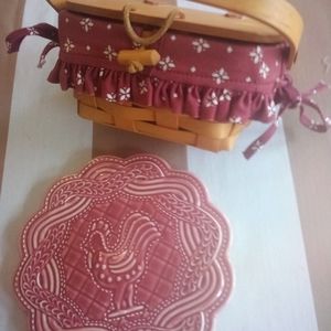 Longaberger basket & hot plate